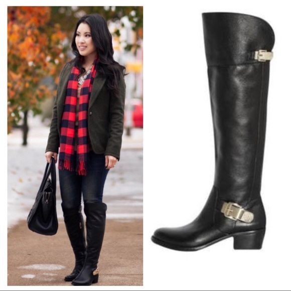 Vince Camuto Bocca Leather Black Tall 